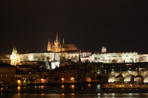 one last view of the beautiful Prague Castle at night (Don)