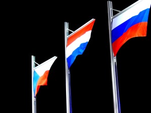 Dutch flag in the centre
